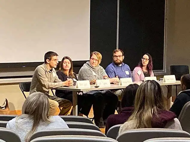 Speaking in panel of four at Bloomsburg University's College of Liberal Arts Symposium